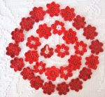 Floricele crosetate rosii F101 stoc=29 buc